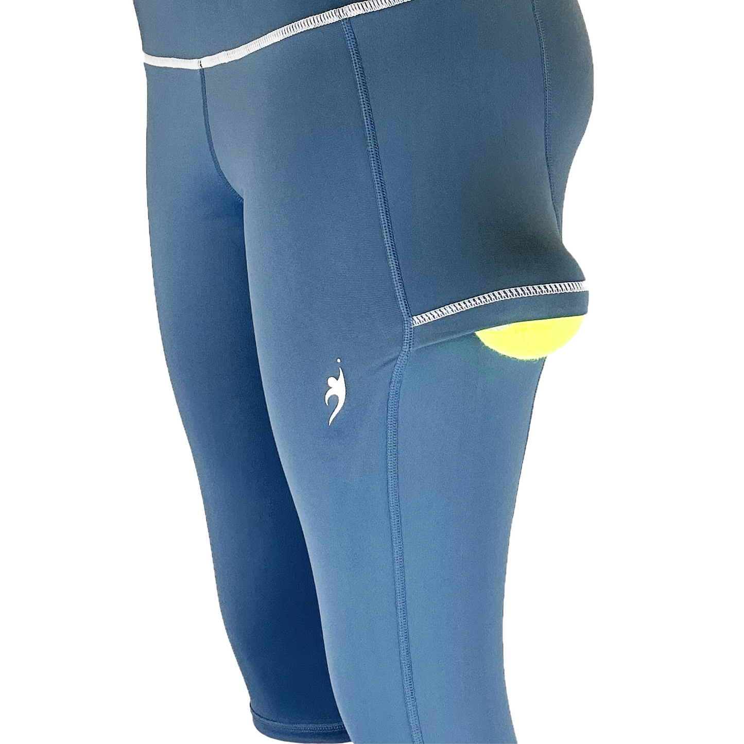 Women's below-knee leggings with inverted ball pockets - Livid