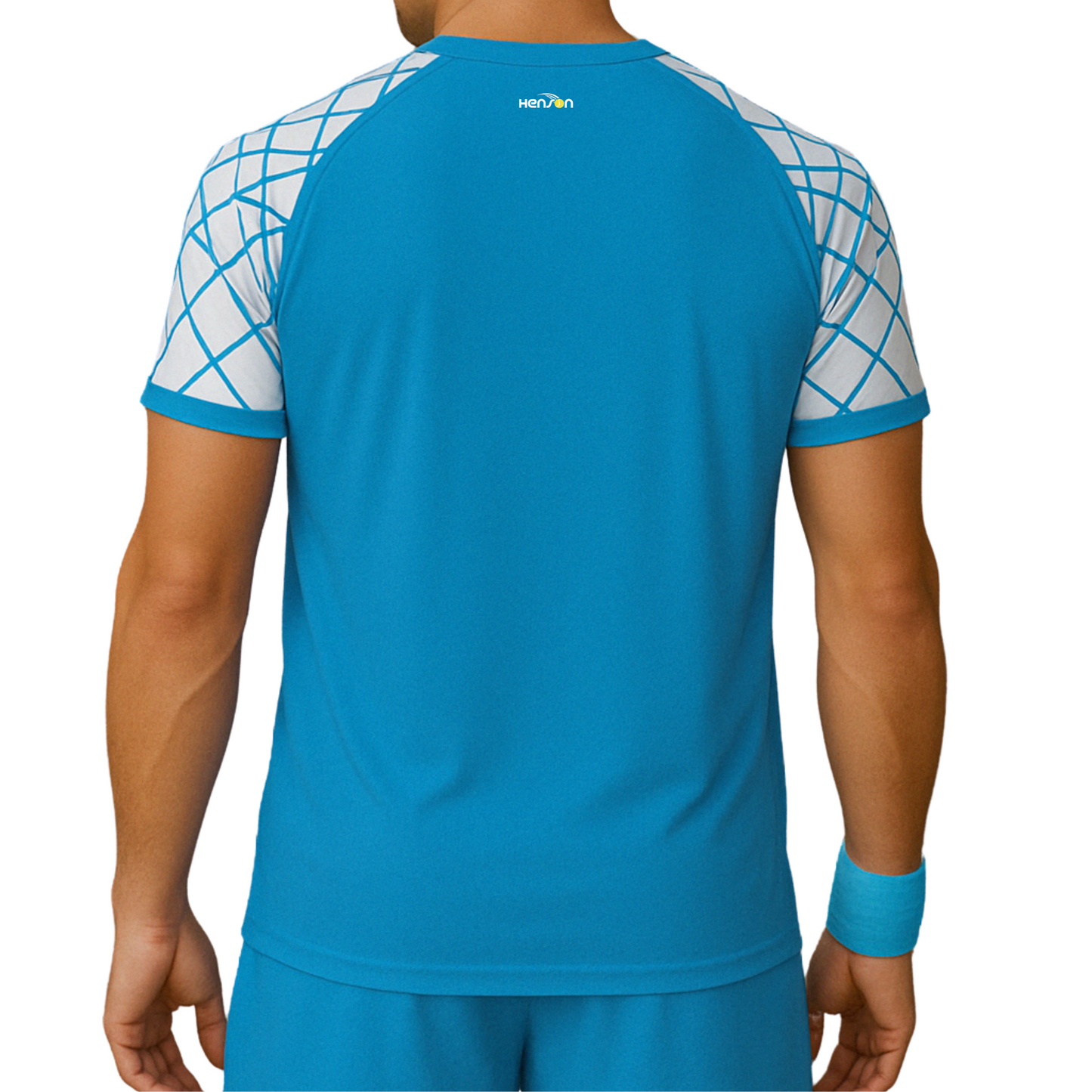 Men's performance shirt - White / Blue