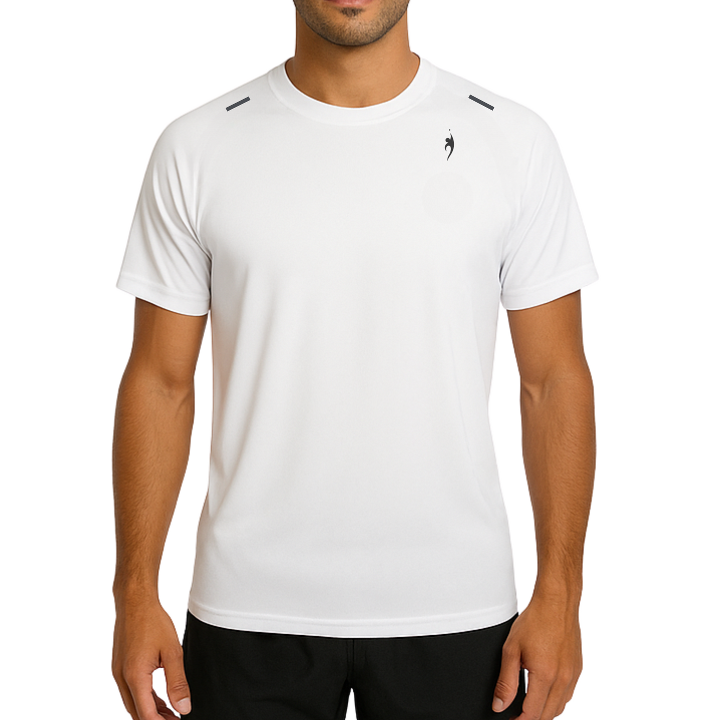 Men's tennis round-neck - White