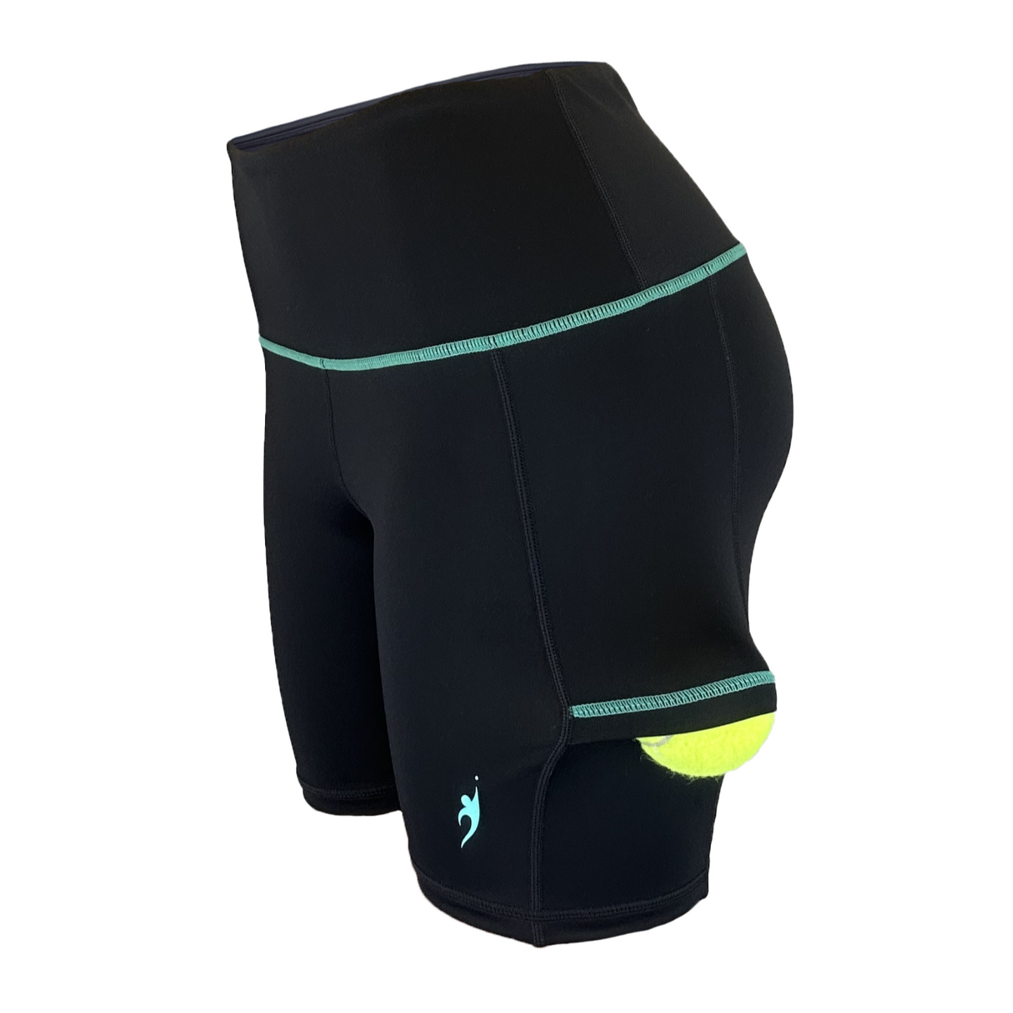 Women's mid-thigh tennis shorts - Black