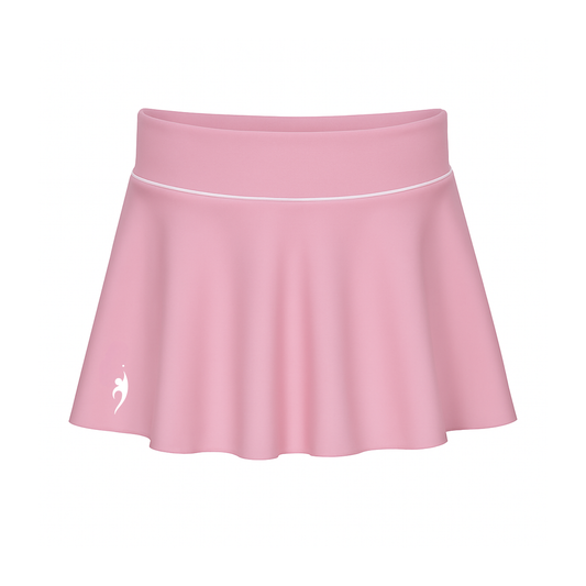 Girl's tennis skirt with compression shorts & inverted ball pockets - Pink