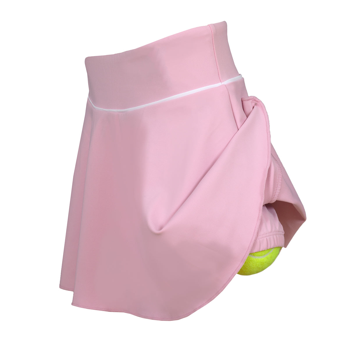 Girl's tennis skirt with compression shorts & inverted ball pockets - Pink