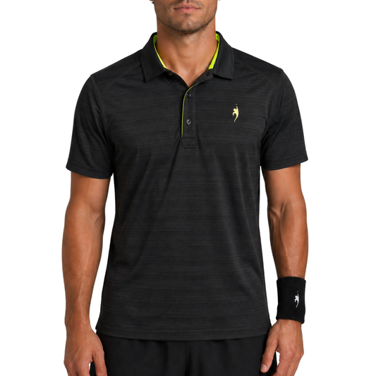 Men's Tennis Collared shirt - Black