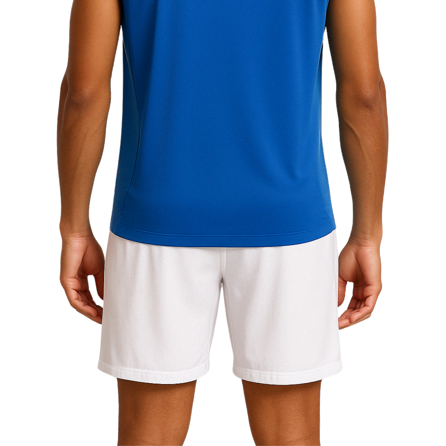 Men's tennis shorts with built-in compression shorts - White