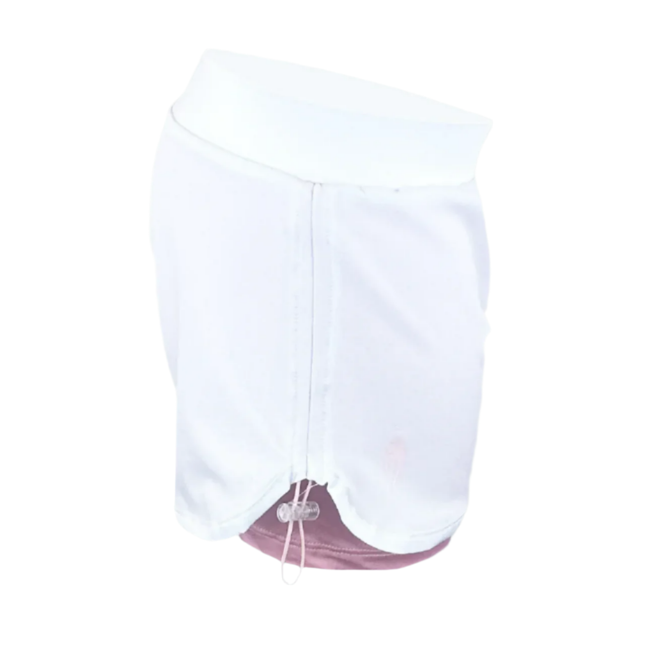 Girl's drawstring tennis shorts - White/Pink