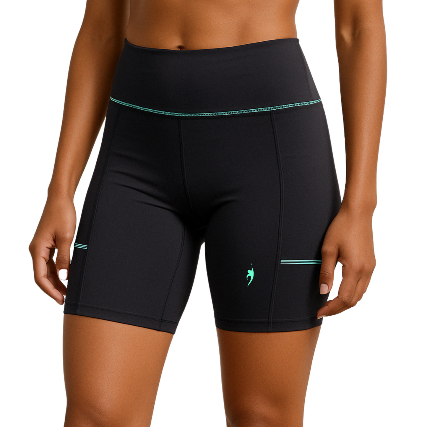 Women's mid-thigh tennis shorts - Black