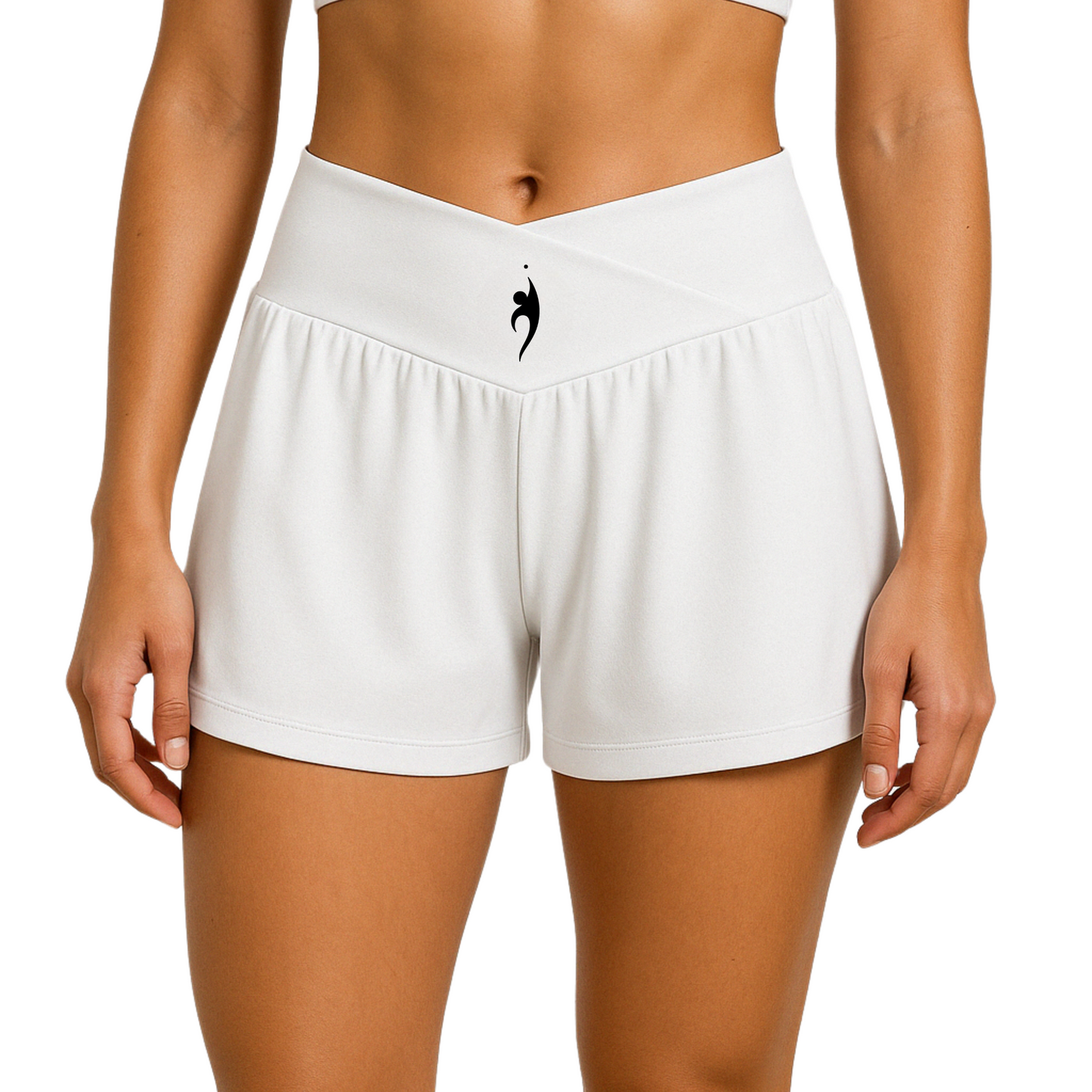 Women's performance shorts (+ inner shorts) - White